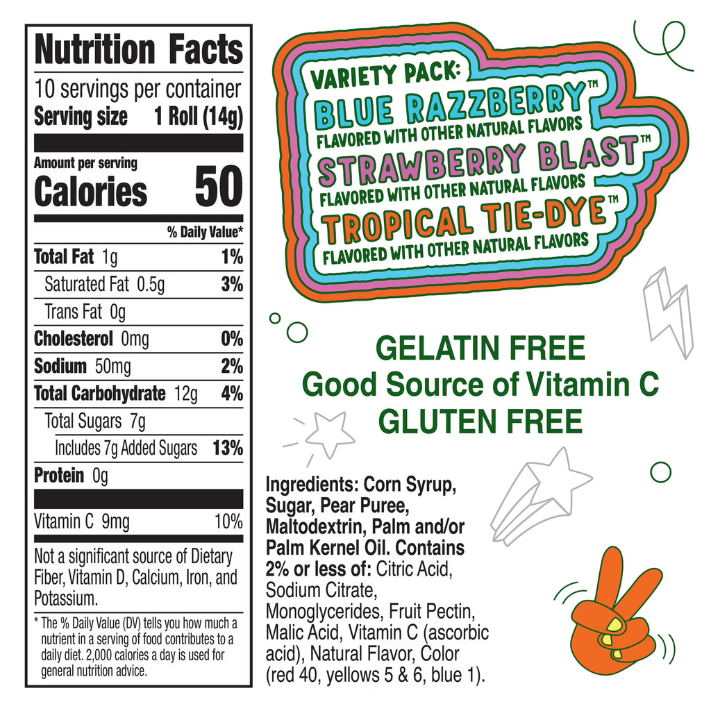 Fruit Roll-Ups Gluten Free Fruit Flavored Snacks (Pack of 10)