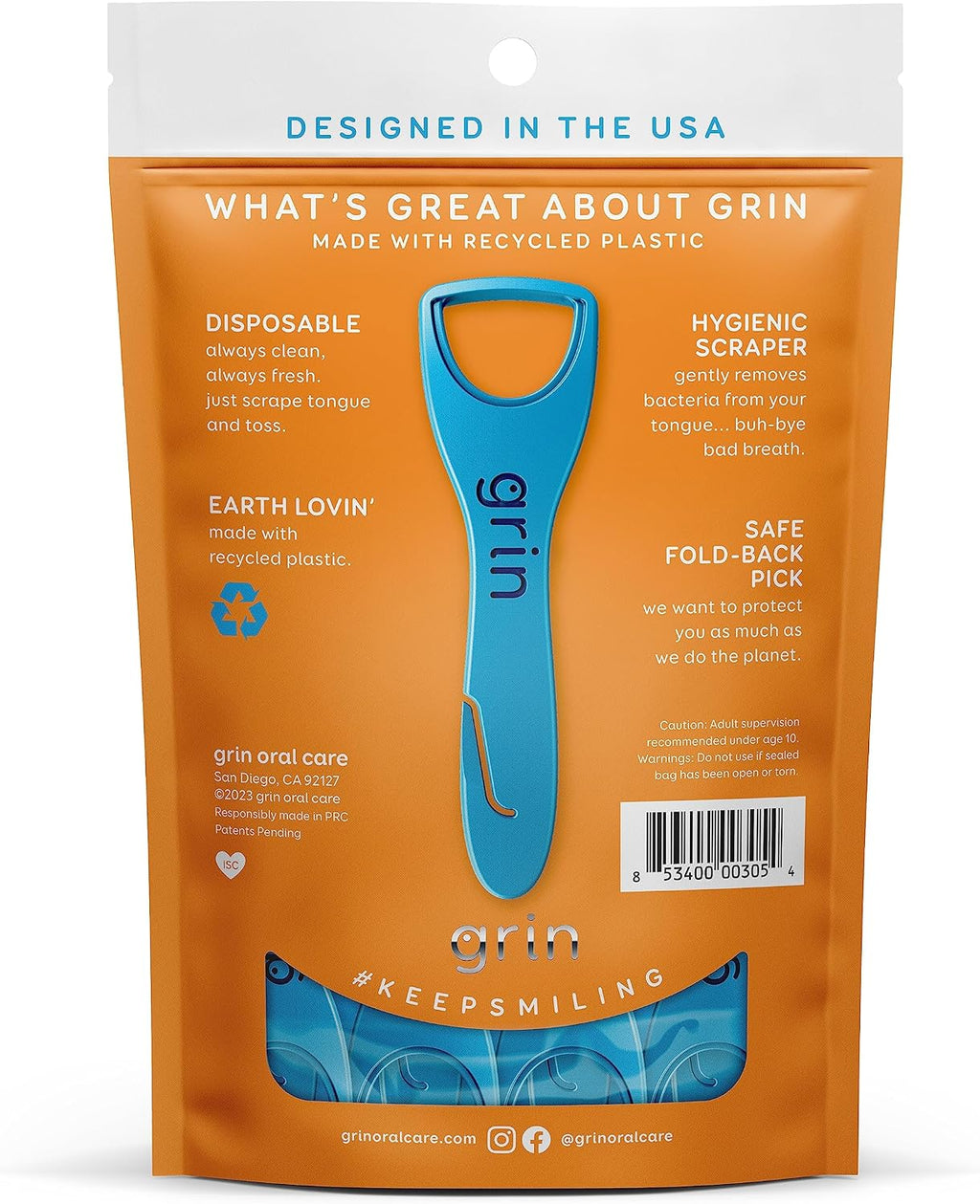 Grin Tongue Cleaner - 32 Count