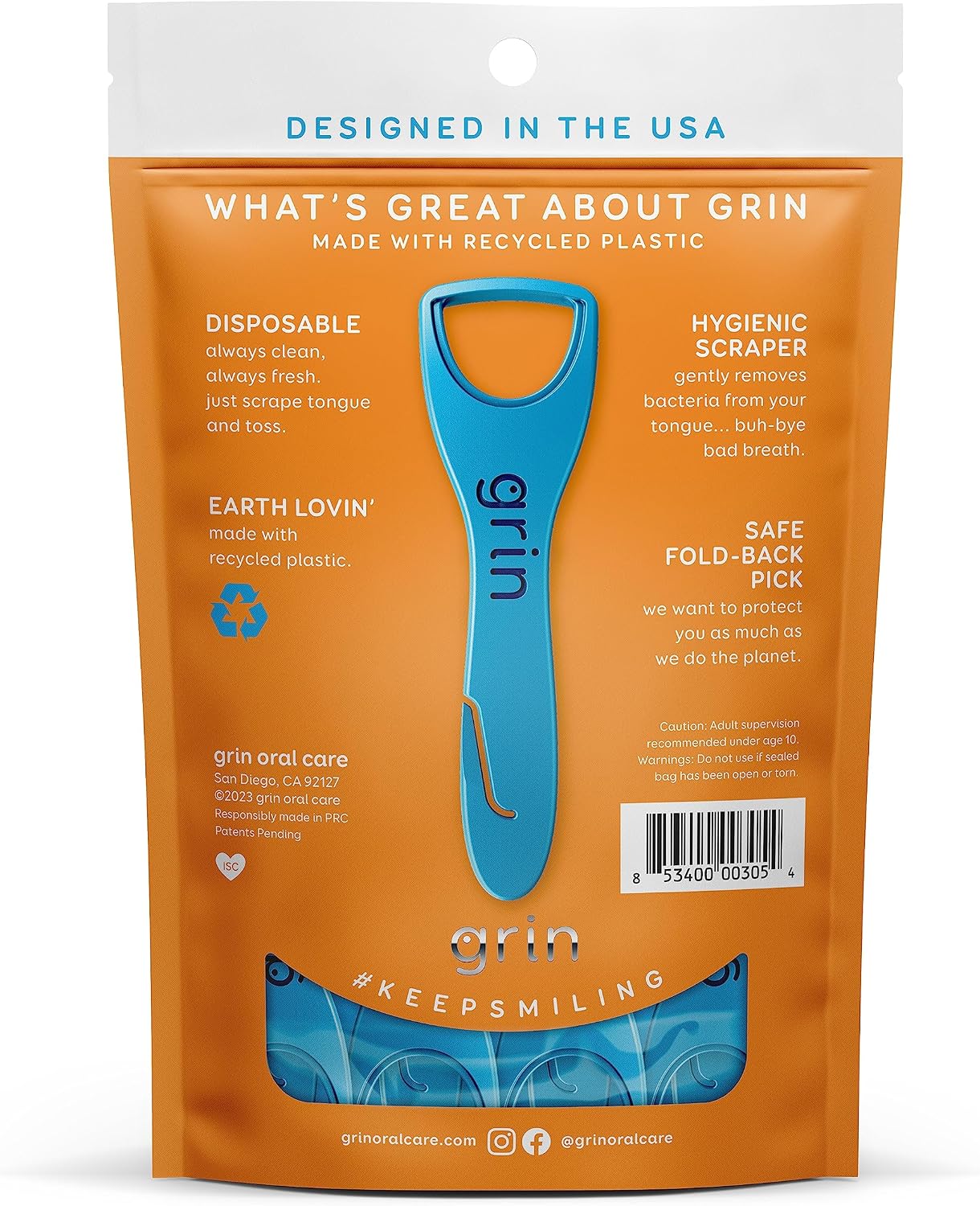 Grin Tongue Cleaner - 32 Count