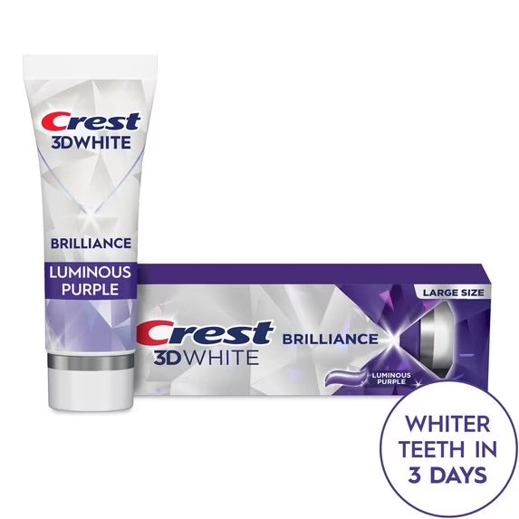 Crest 3D White Brilliance Luminous Purple Teeth Whitening Toothpaste