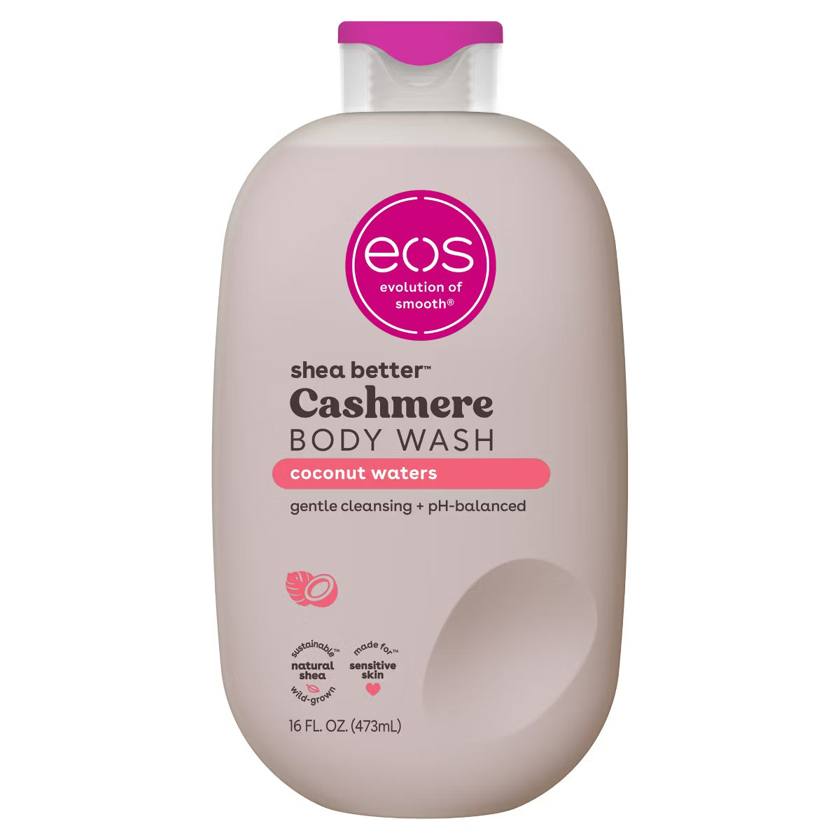 EOS Shea Better Cashmere Body Wash - Coconut Waters - 16 fl oz: Vegan, Gluten-Free, Paraben-Free, Sensitive Skin