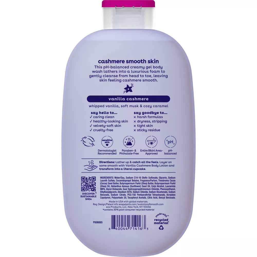 EOS Shea Better Cashmere Body Wash - Vanilla Cashmere - 16 fl oz