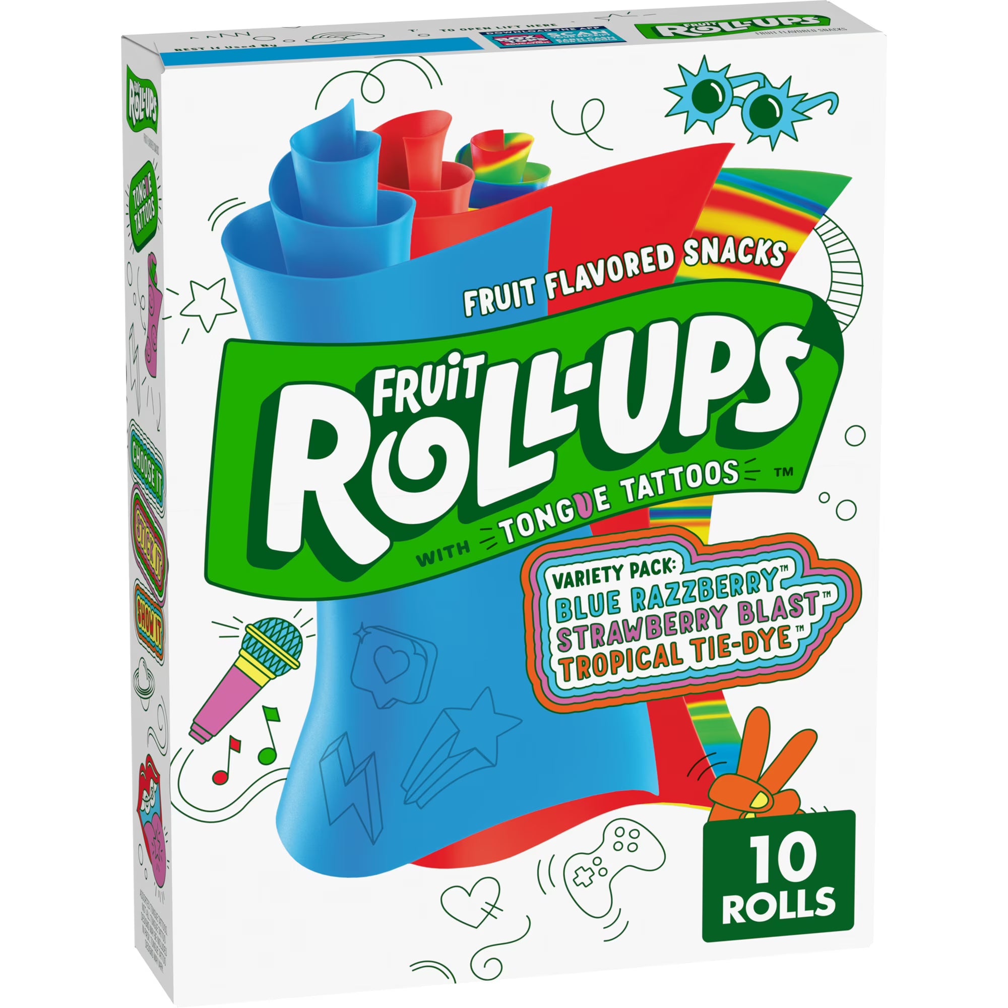 Fruit Roll-Ups Gluten Free Fruit Flavored Snacks (Pack of 10)