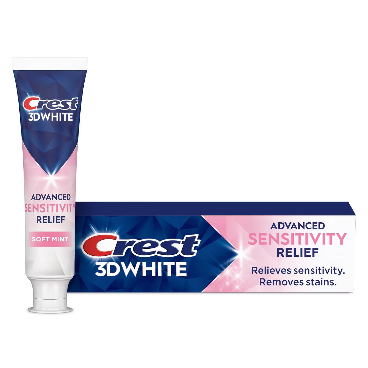 Crest 3D White Advanced Sensitivity Relief Fluoride Whitening Toothpaste - Mint