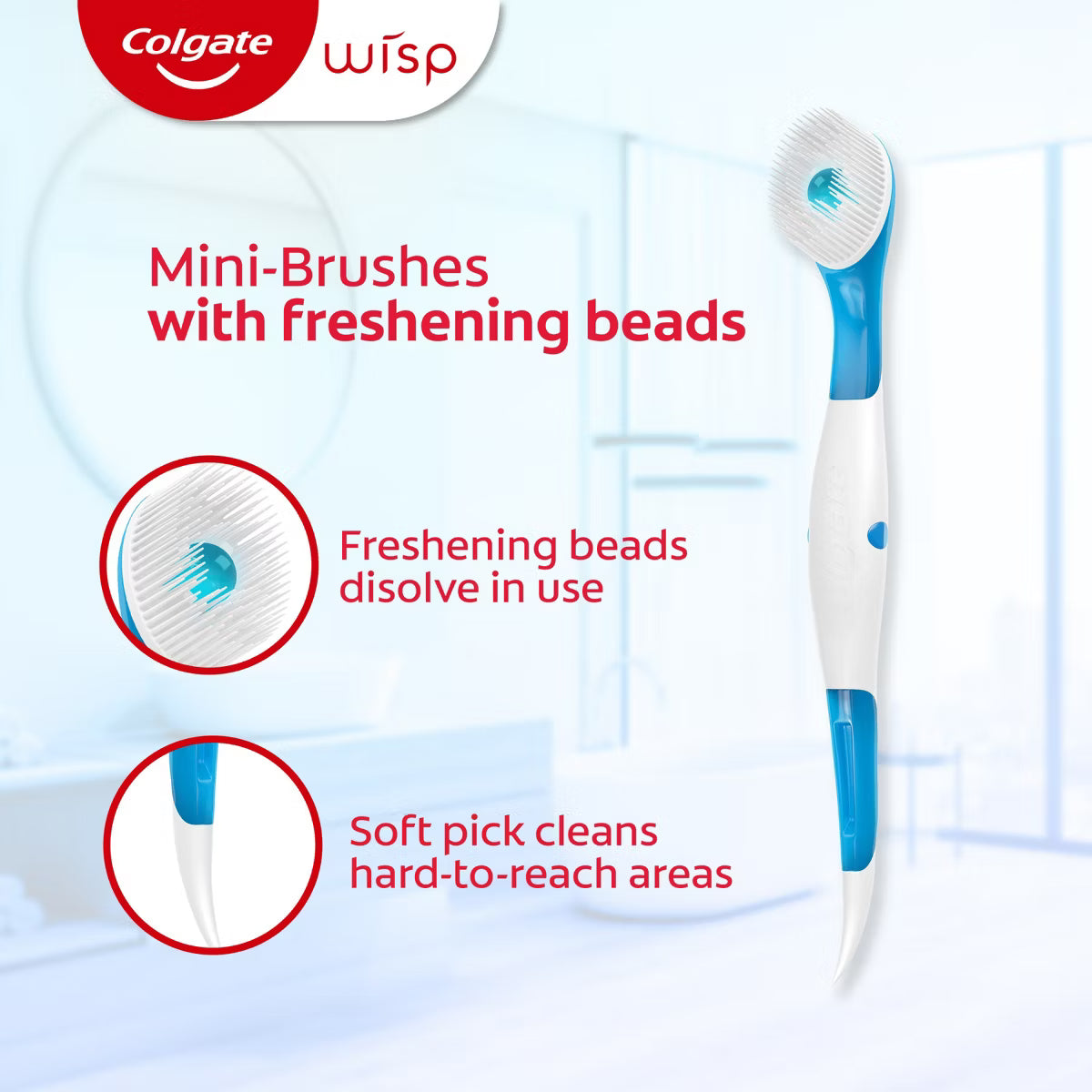 Colgate Max Fresh Wisp Disposable Travel Toothbrushes - Mini - Peppermint