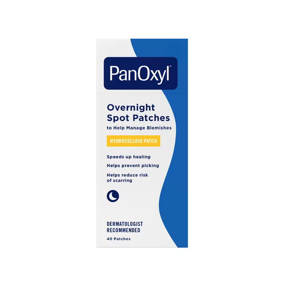PanOxyl PM Overnight Spot Patches, Clear Hydrocolloid Dots - 20 patches